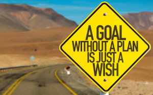 A Goal Without a Plan Is Just a Wish sign on desert road